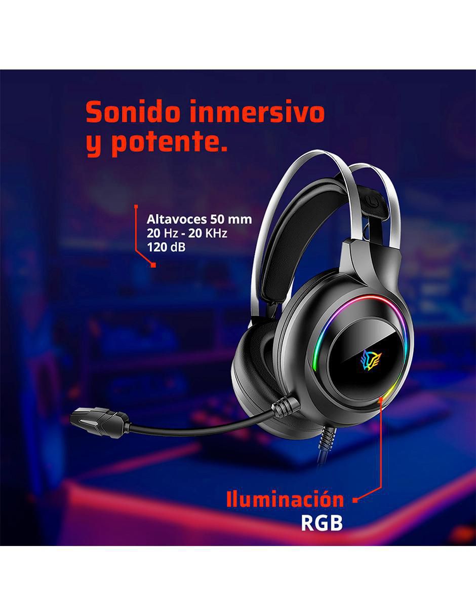 Audífonos gamer Over-Ear Hesix Ii alámbricos 3