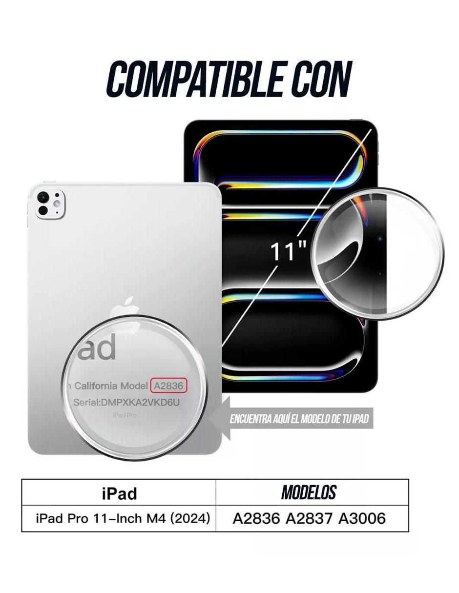 Protector tableta iPad Pro 11 2024 M4 modelos: A2836, A2837, A3006 de cristal templado 2