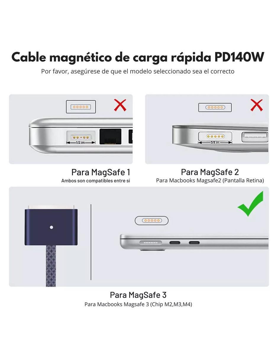 Cable magsafe 3 a tipo USB C de 2 m 3