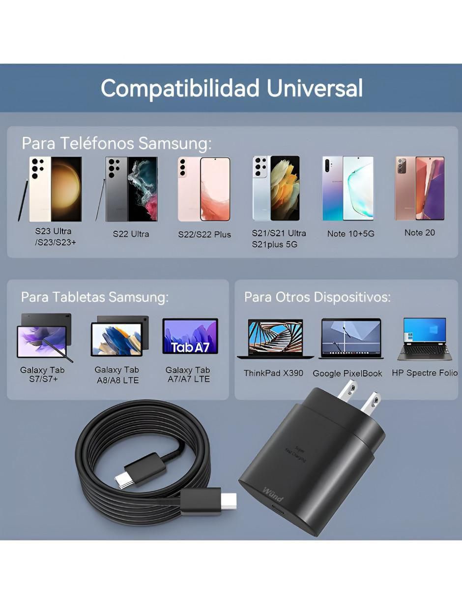 Cargador pared USB tipo C 5