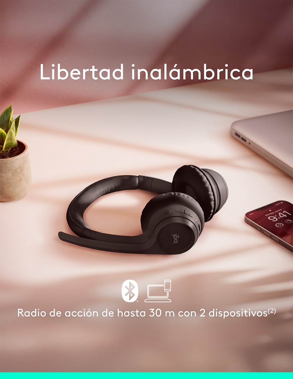 AUDÍFONOS ON-EAR LOGITECH ZONE , NEGRO