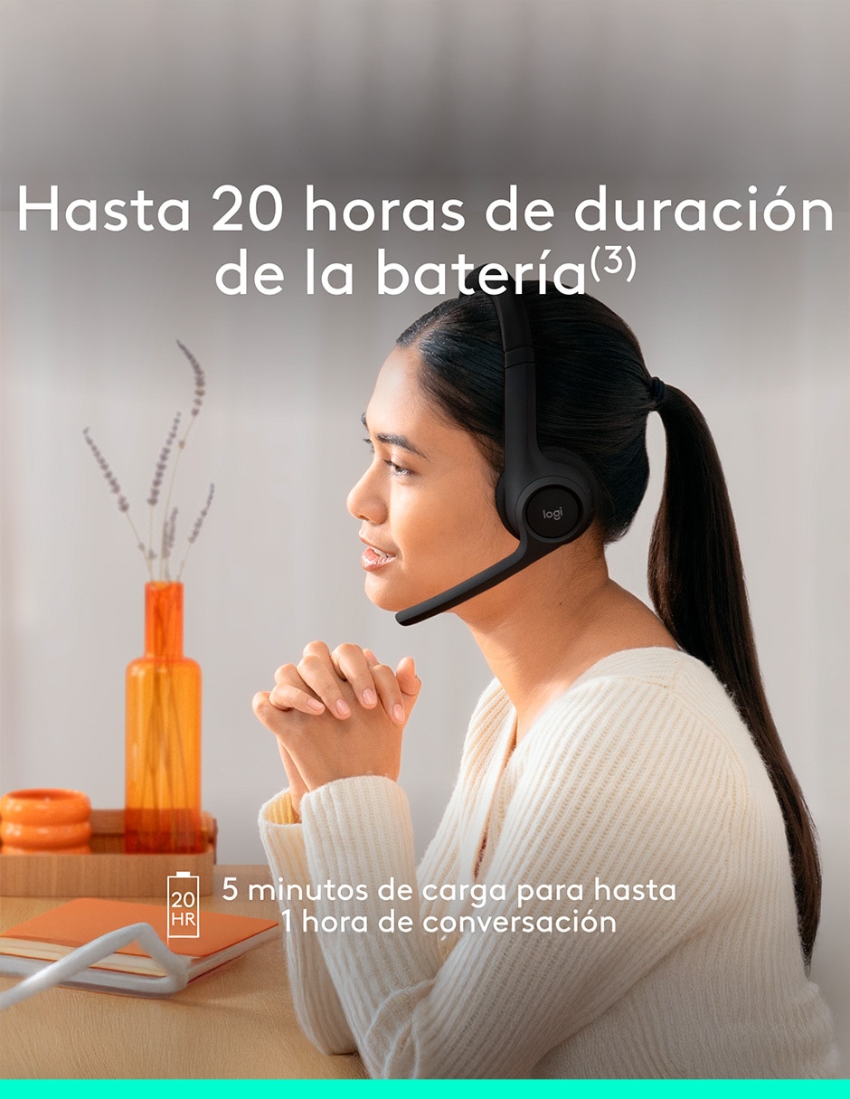 AUDÍFONOS ON-EAR LOGITECH ZONE , NEGRO