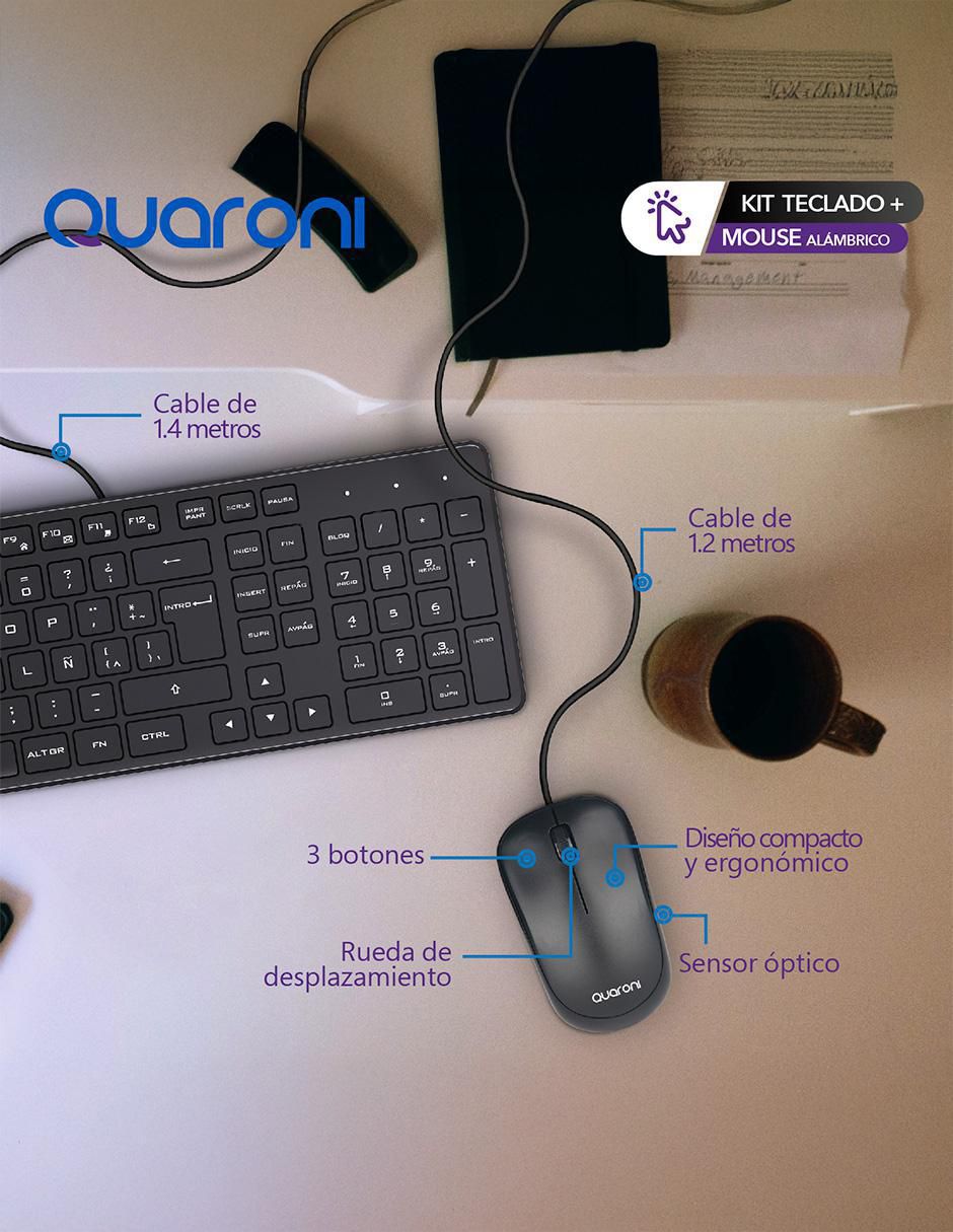 Mouse y teclado KAQ01 2