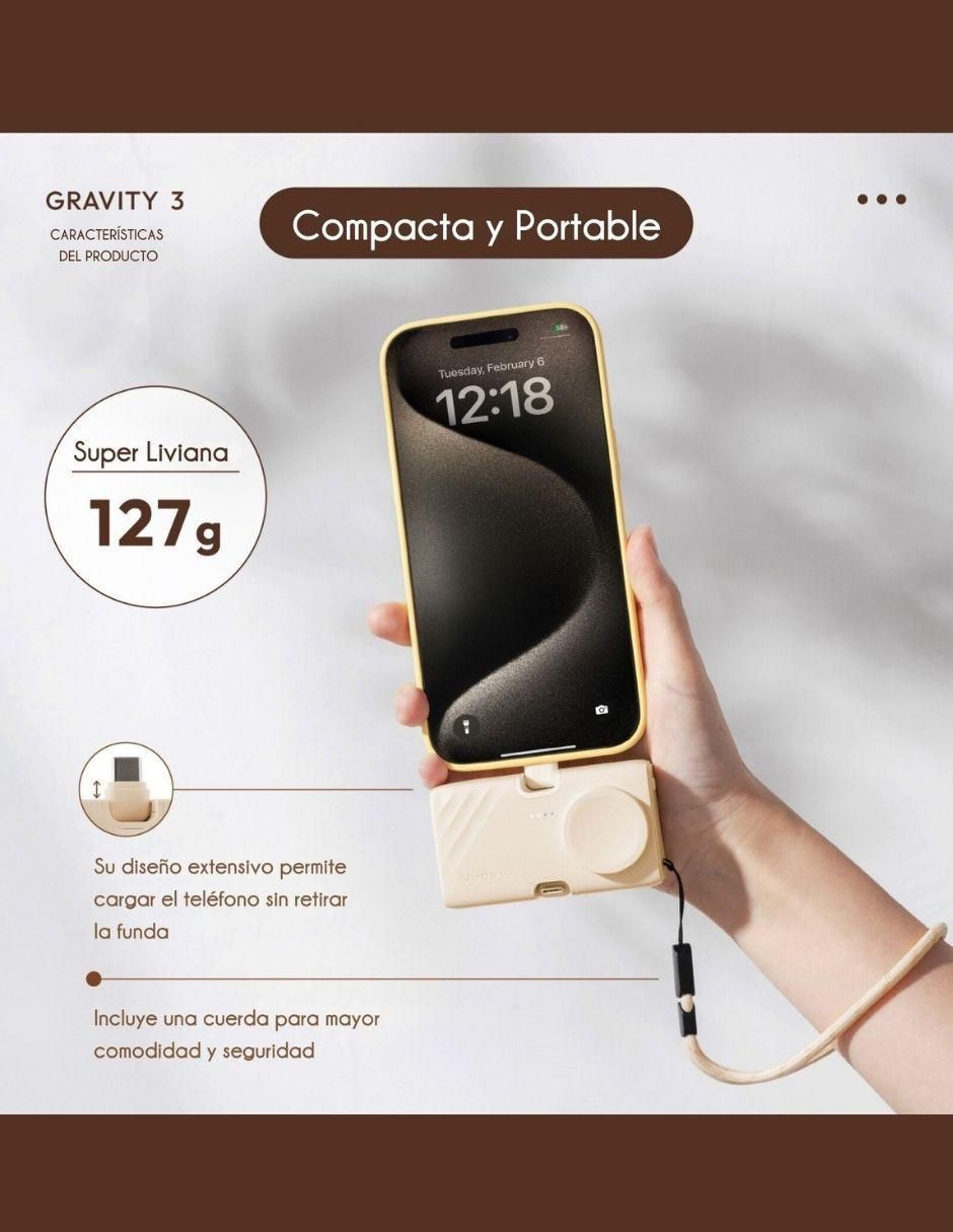 Batería portátil 5000 mAh APBADGV3WH 5