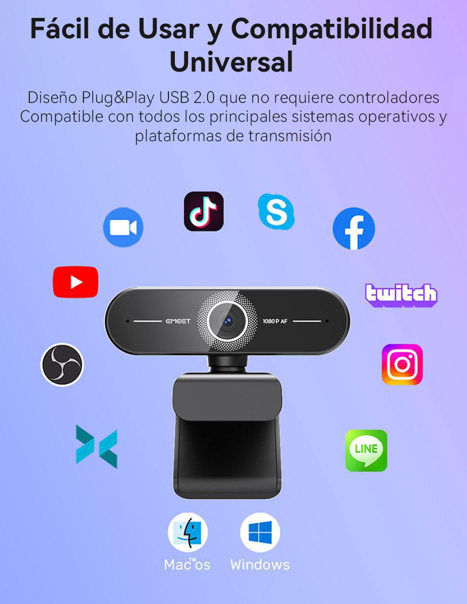 Webcam de 3840 Px X 2160 Px Smartcam C60E 4k 6