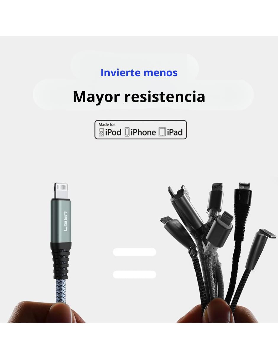 Cable USB A a tipo lightning de 3 m 3