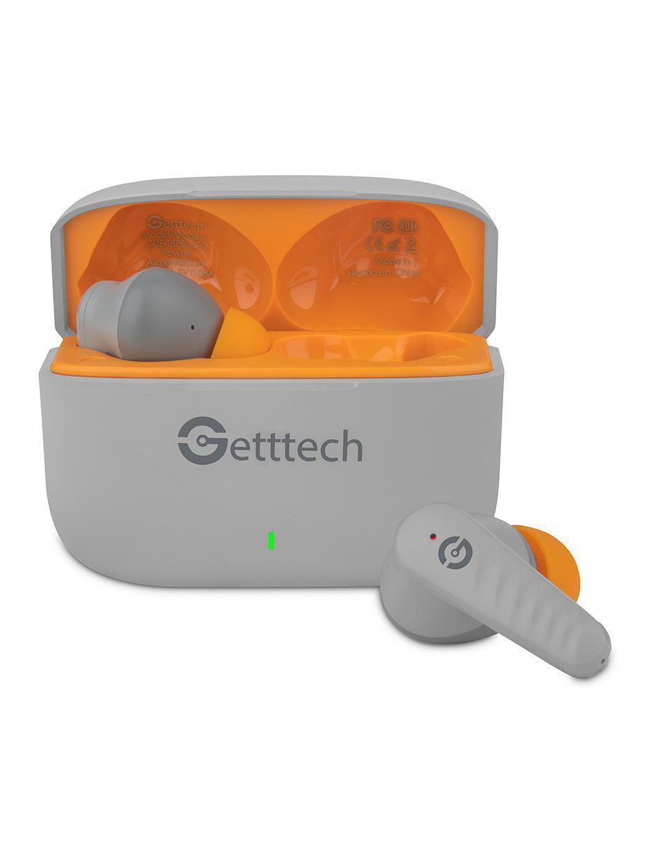Audífonos in-ear Getttech Earbud Gue-t8pbl táctil inalámbricos con cancelación de ruido