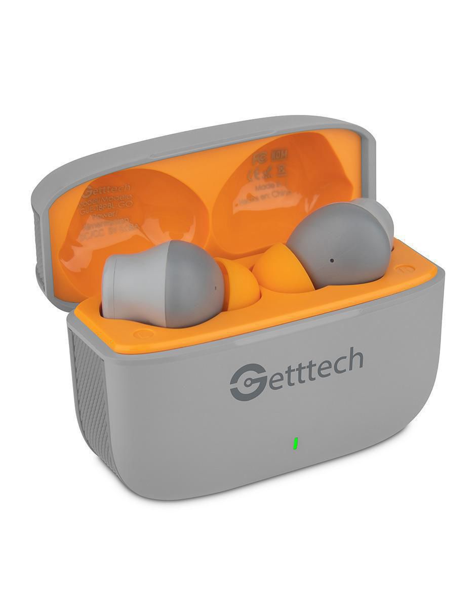 Audífonos in-ear Getttech Earbud Gue-t8pbl táctil inalámbricos con cancelación de ruido