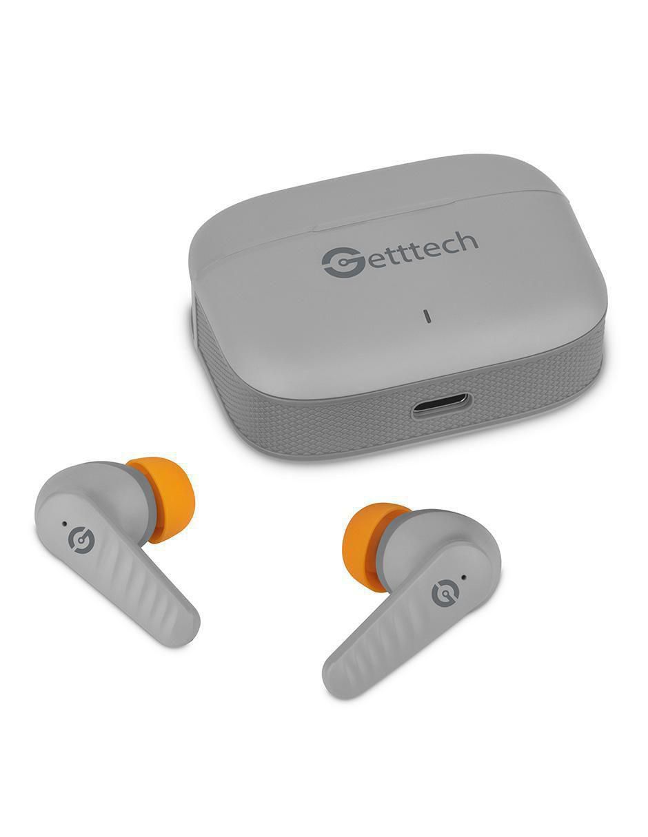 Audífonos in-ear Getttech Earbud Gue-t8pbl táctil inalámbricos con cancelación de ruido