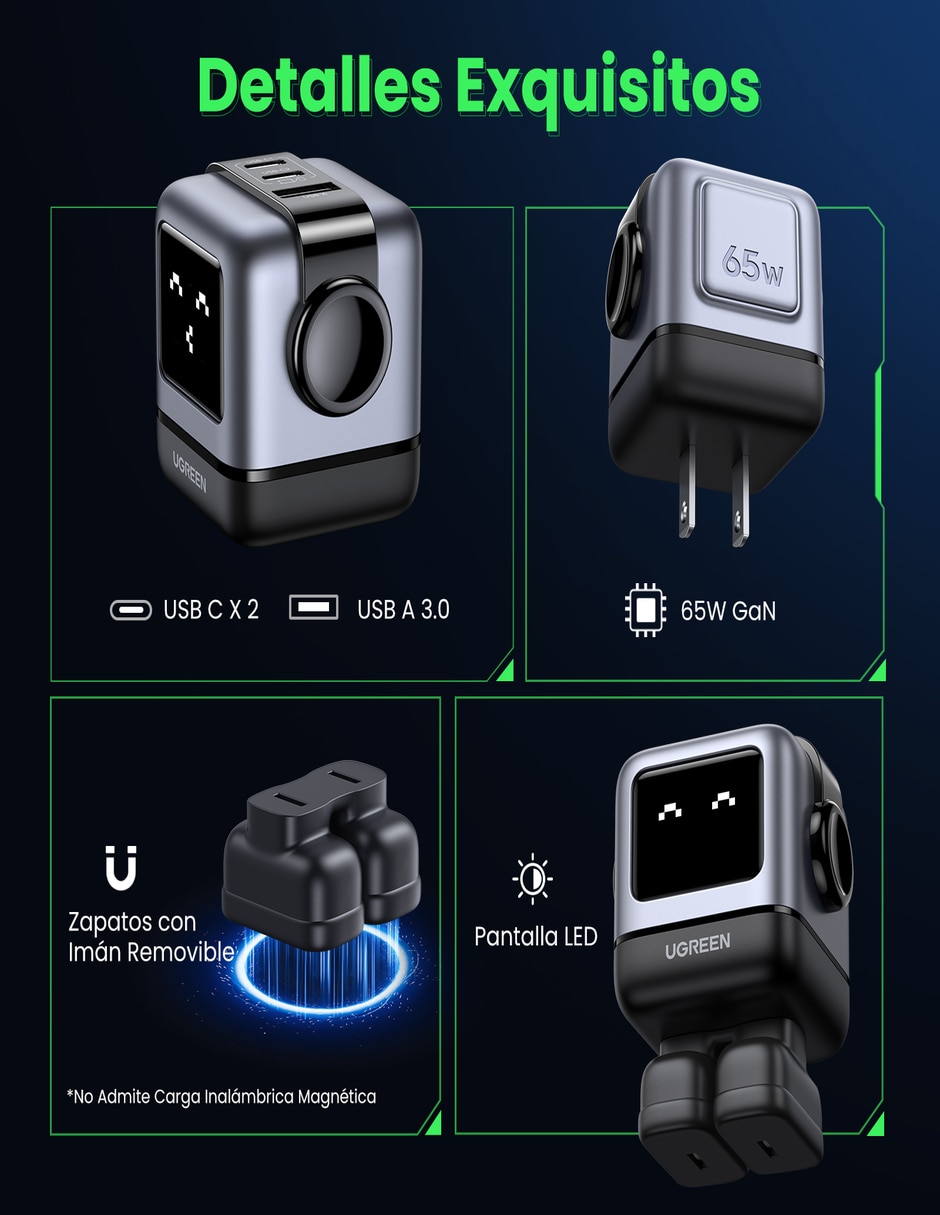 Cargador pared 15570 USB + USB tipo C 5