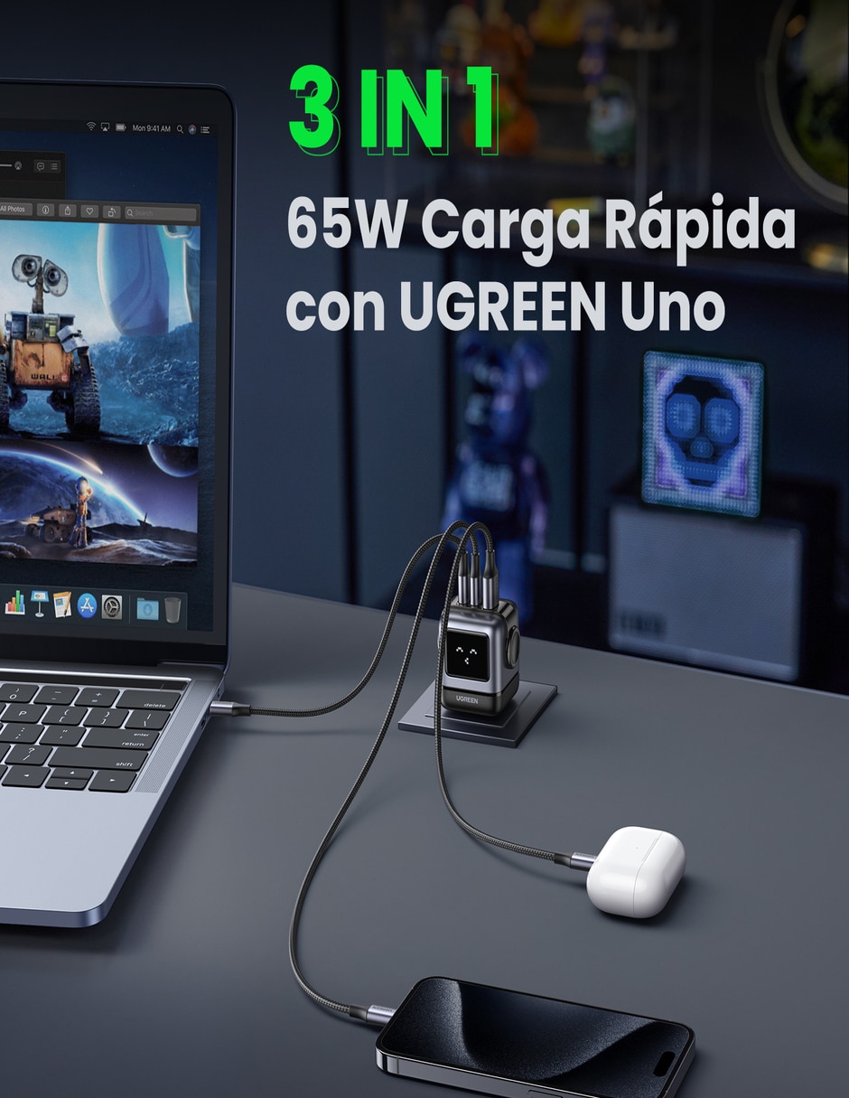 Cargador pared 15570 USB + USB tipo C 9