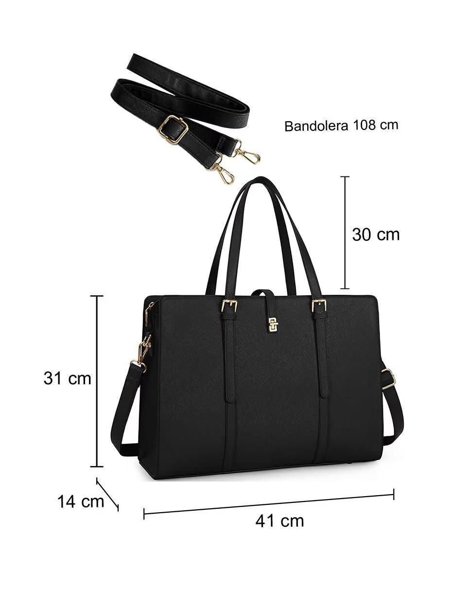 Maletín de piel con compartimiento para laptop 9 pulgadas y celular 3