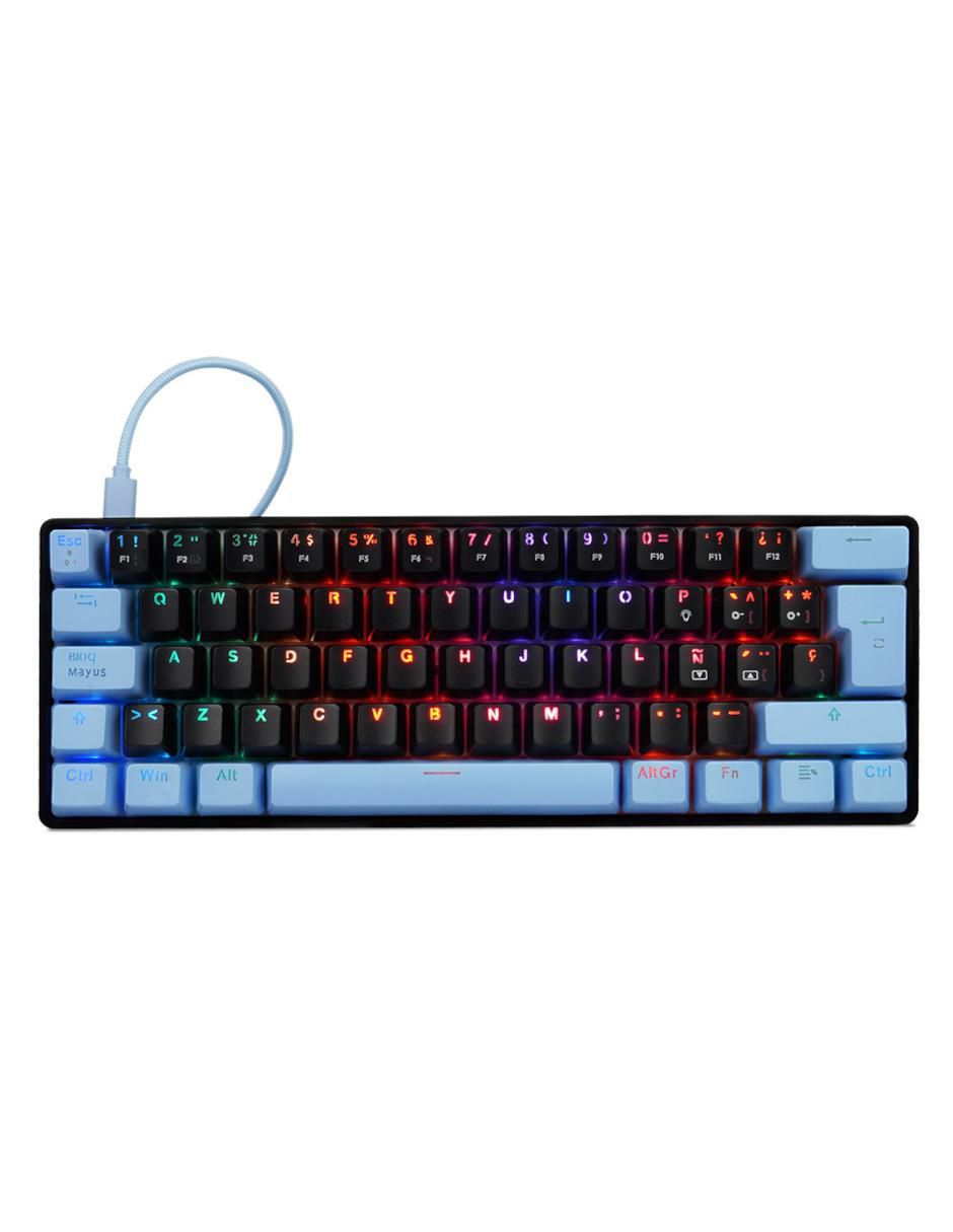 Teclado gamer QWERTY latino américa KBG560-BL