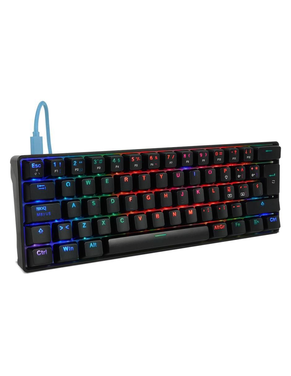 Teclado gamer QWERTY latino américa KBG560-BL 3