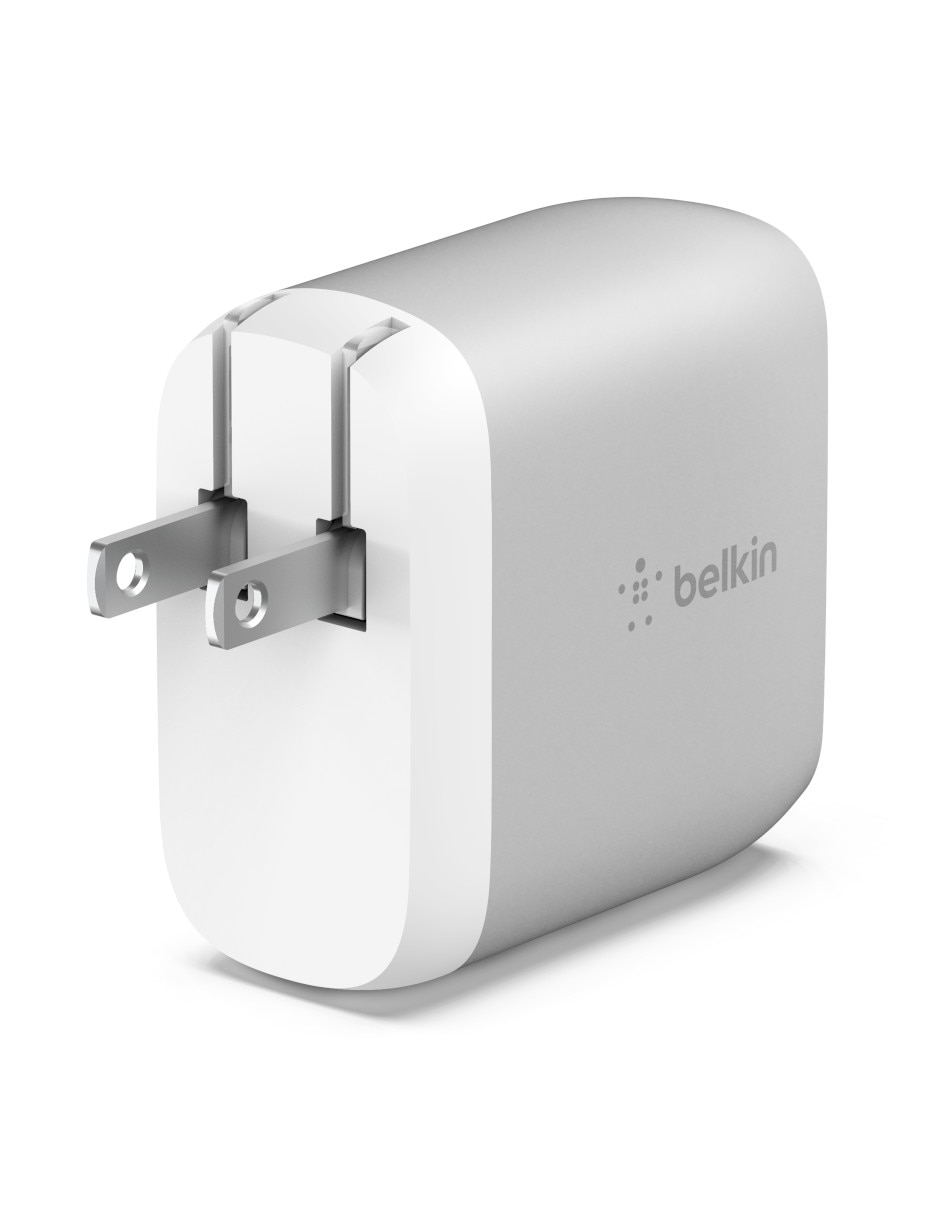 CARGADOR PARED BELKIN 24W, PLATEADO
