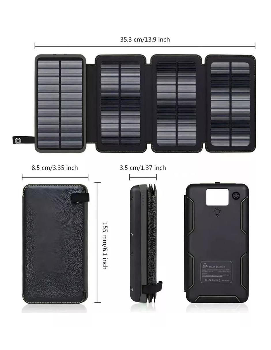 Batería portátil mr. gadgets 20000 mah batería portátil de carga solar