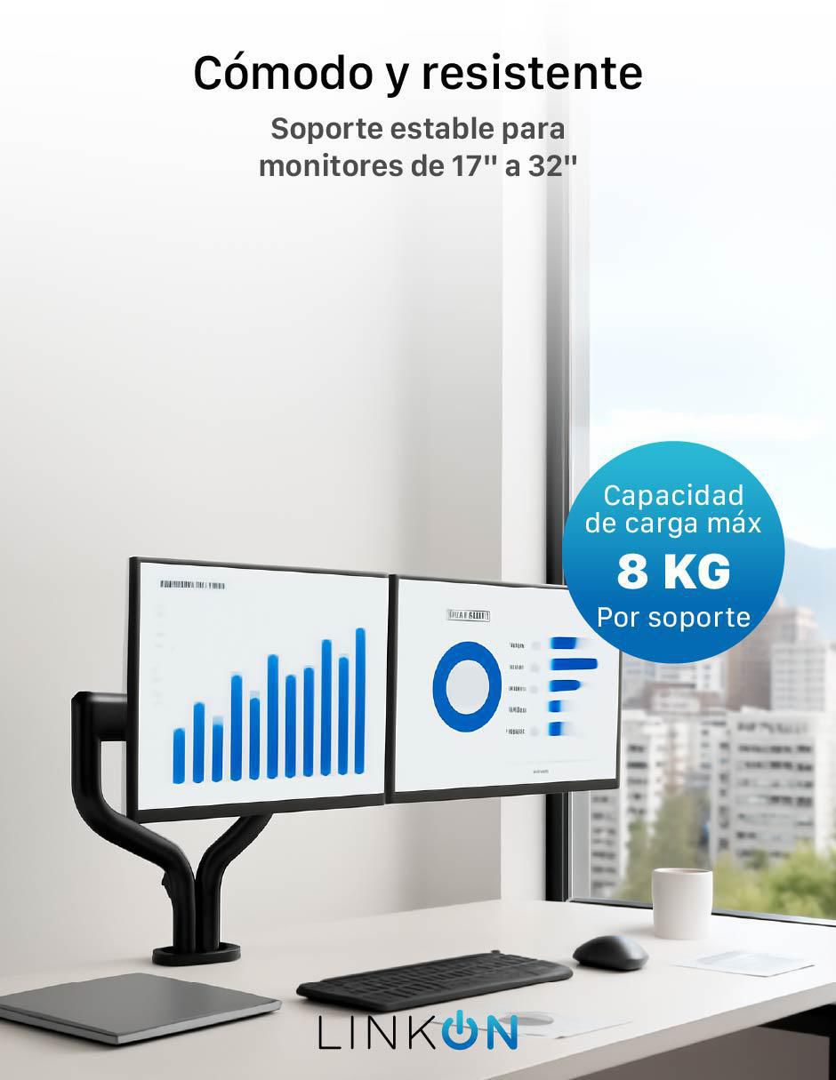 Soporte para monitor de escritorio 8