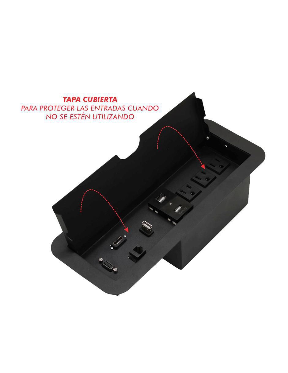 Multicontacto de 3 salidas y 2 puertos Usb 4
