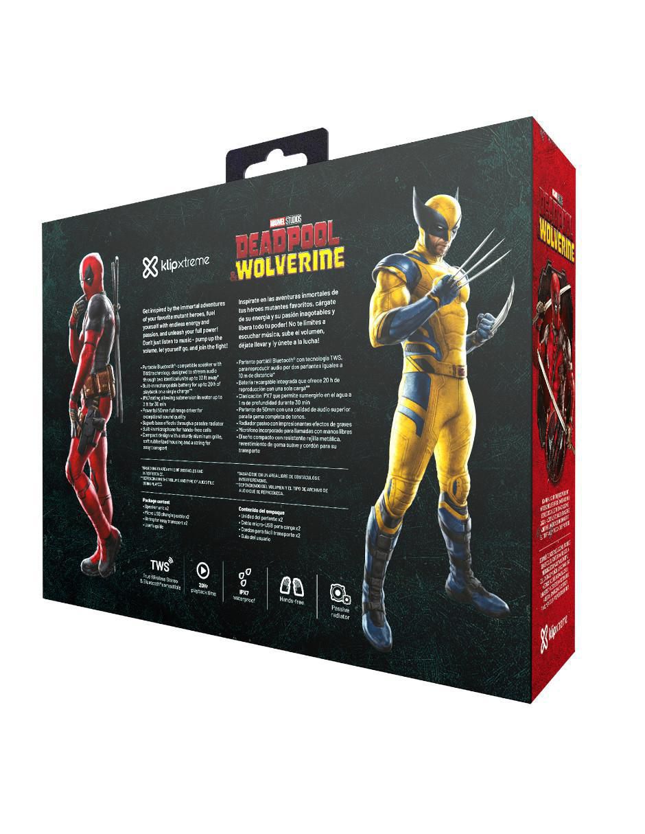 Set de bocina portátil Deadpool y Wolverine inalámbricos 6