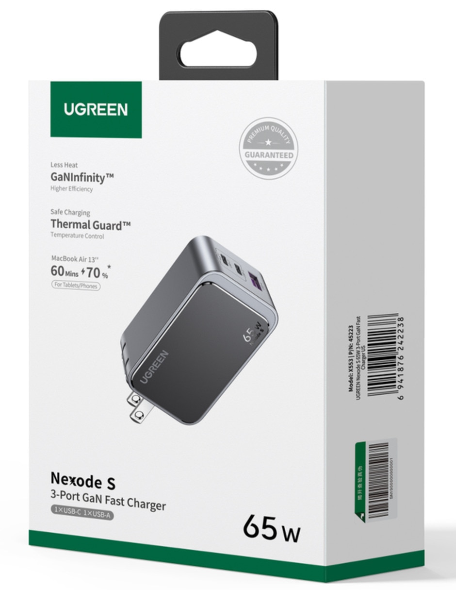 Cargador pared 45223 USB tipo A + USB tipo C 3