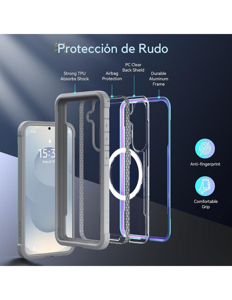 Funda para Samsung Silver Croc de aluminio 3