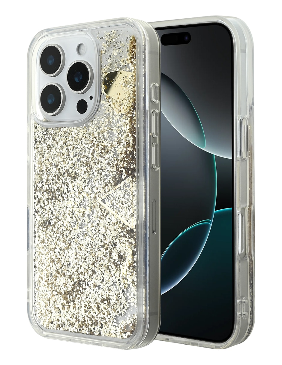 Funda para iPhone 16 Pro GLITTER GOLD de plástico 3