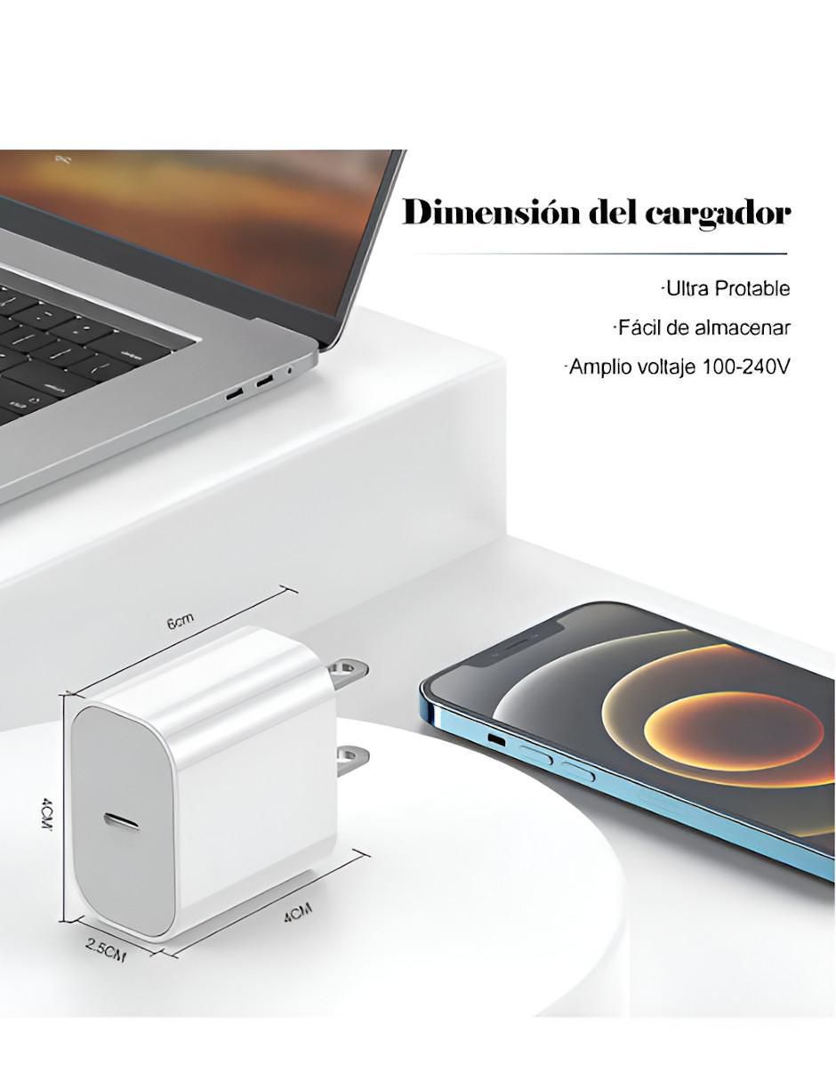 Cargador pared de 30 W Lightning + USB tipo C 5