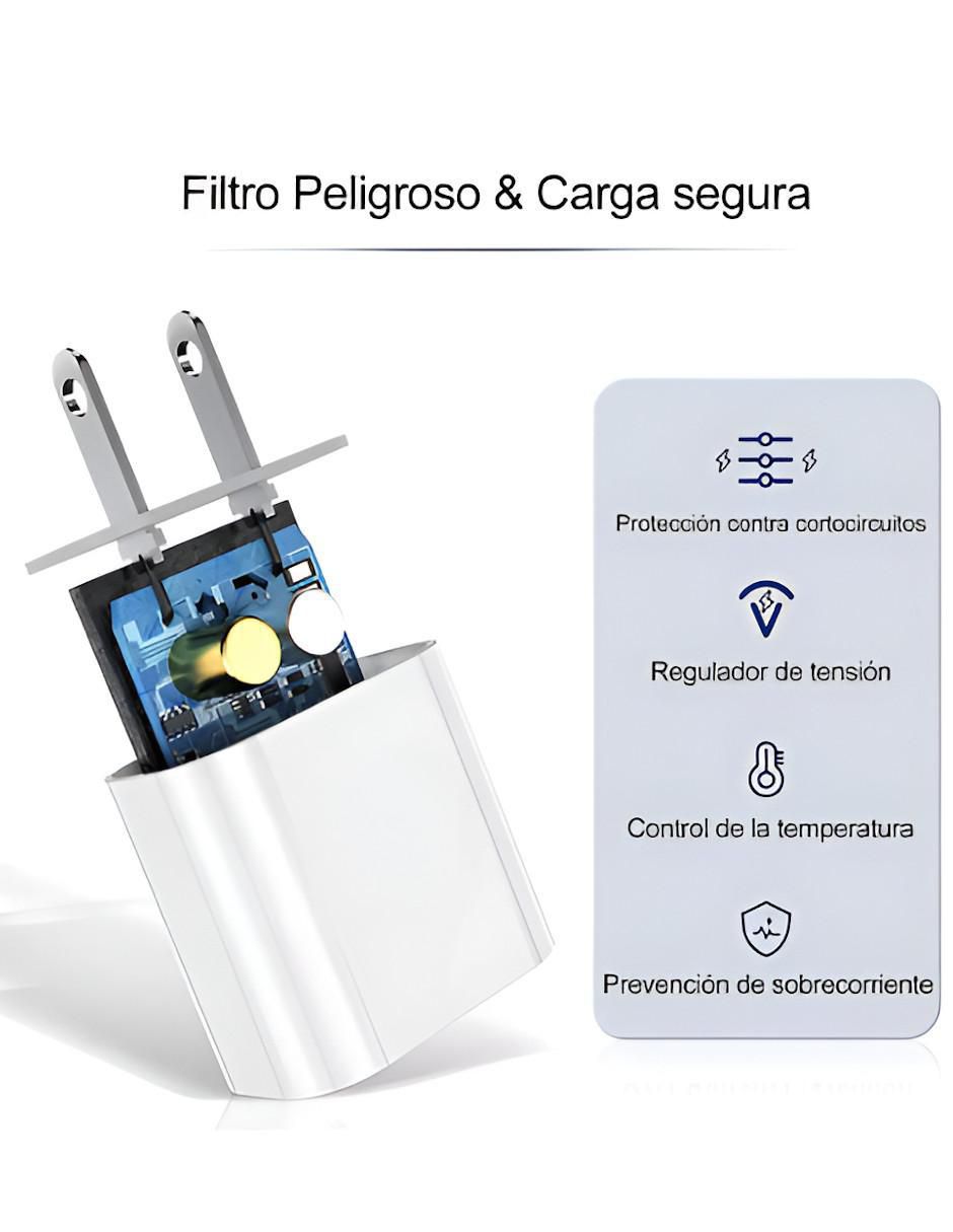 Cargador pared de 30 W Lightning + USB tipo C 4