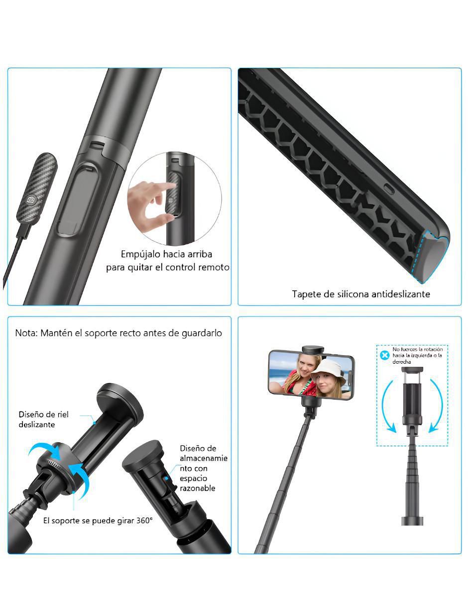 Selfie stick Xtllar609 con control remoto 3