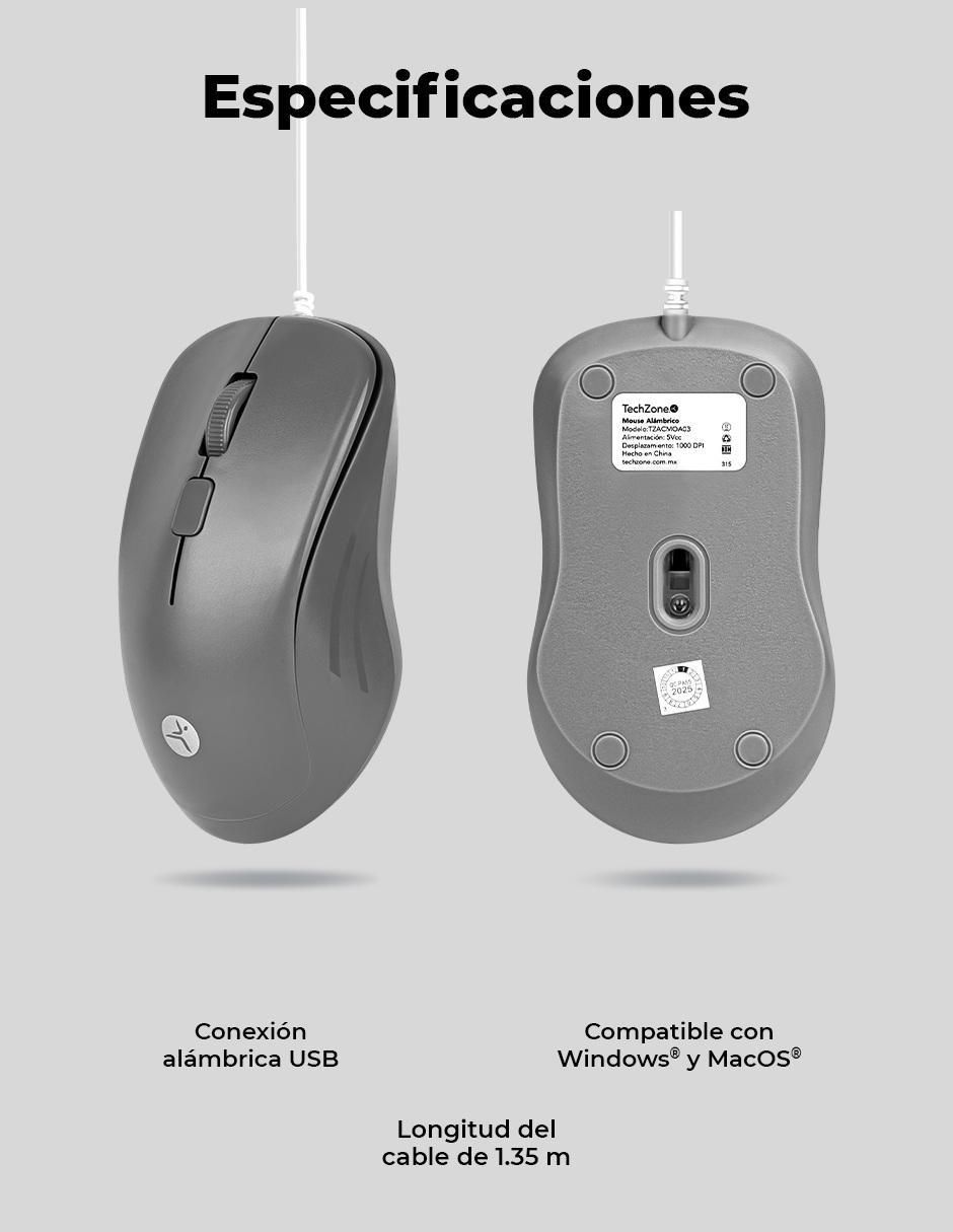 "mouse/mouse gamer" alámbrica techzone techzone colors mouse  tzacmoa0