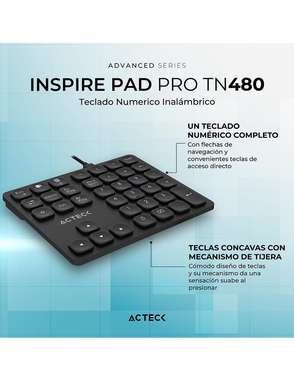 Teclado conexión inalámbrica INSPIRE PAD PRO TN480 3