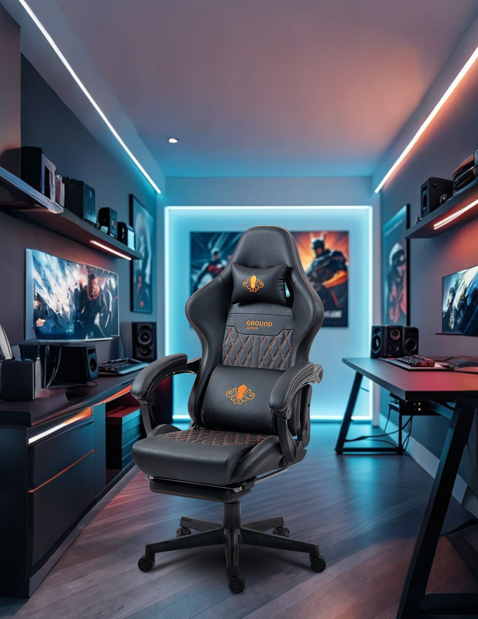 Silla gamer con masajeador Ground Gaming