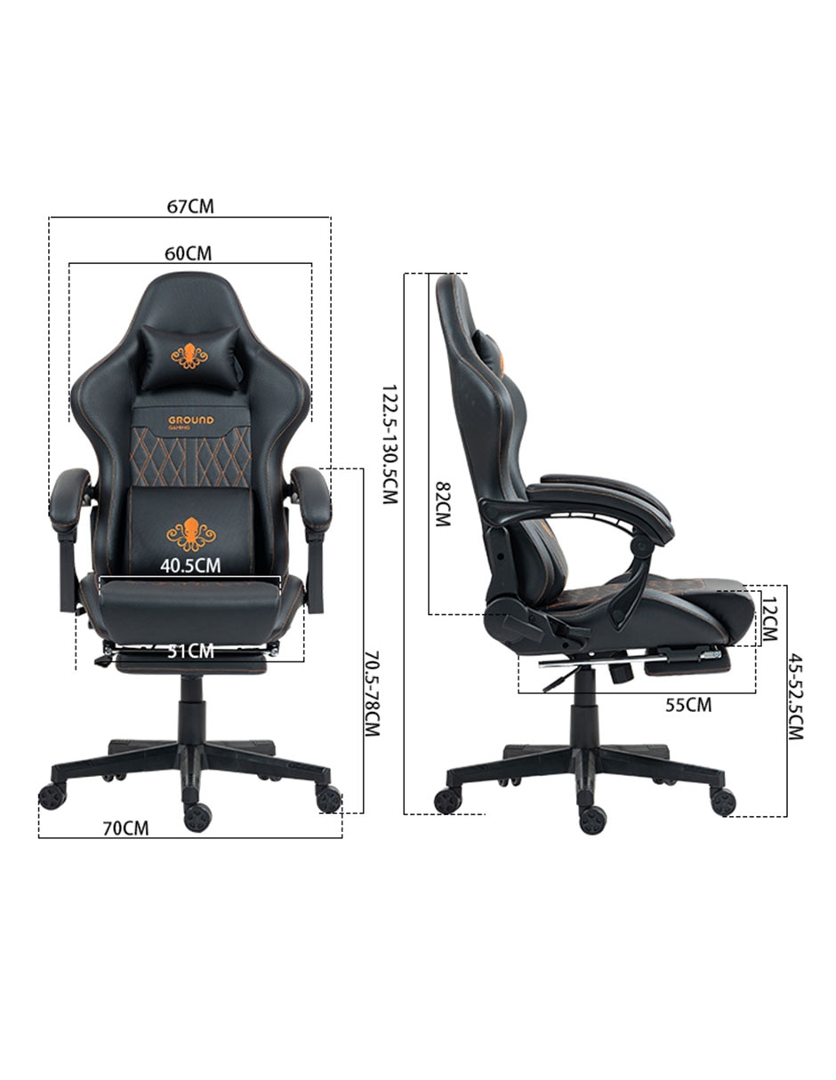 Silla gamer con masajeador Ground Gaming