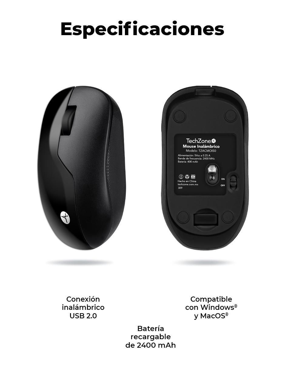 Mouse inalámbrica Techzone Armor Tzacmoi