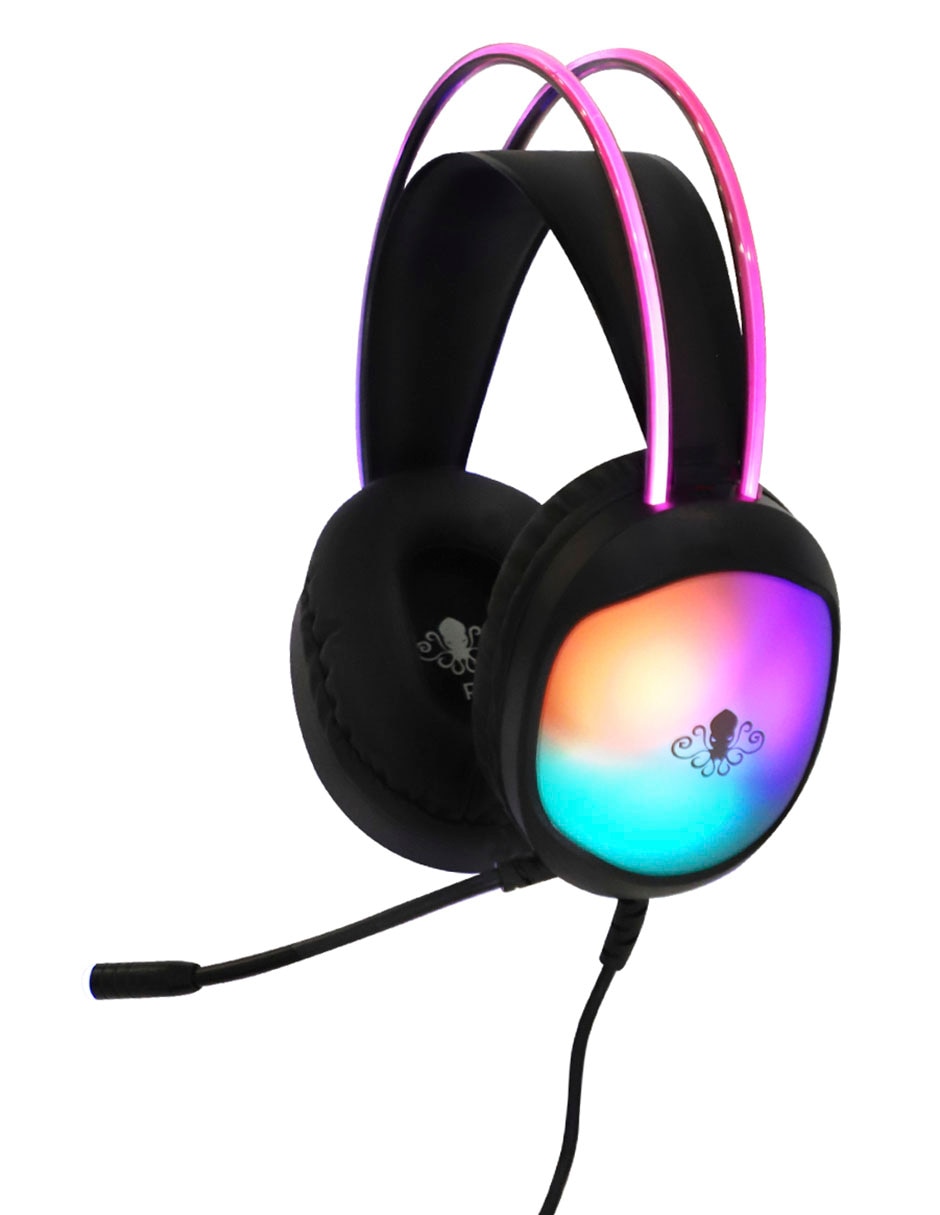 Audífonos Gamer alámbricos RGB INT-MM129