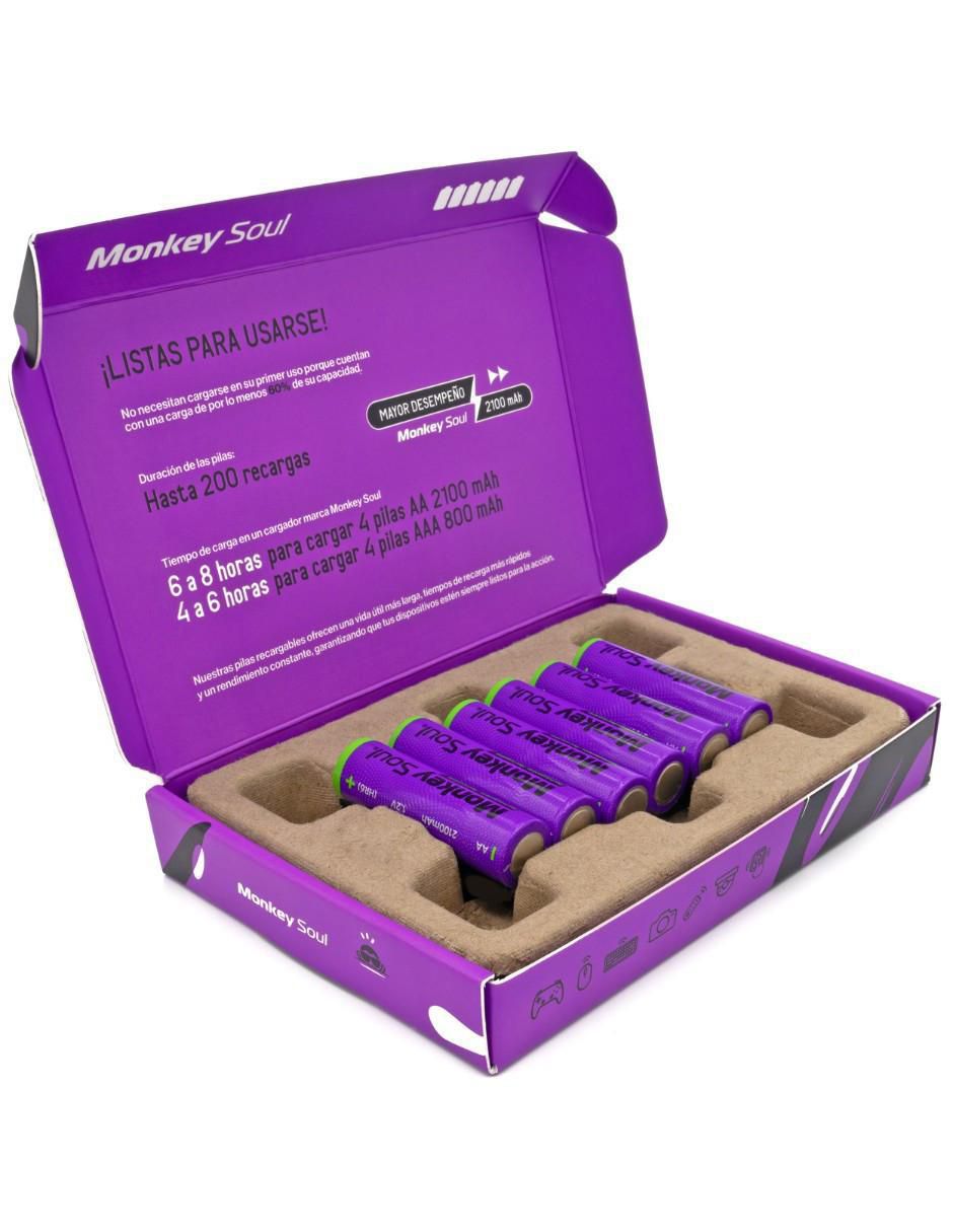 Paquete de pilas AA níquel-metal hidruro (nimh) 1.2 v 7