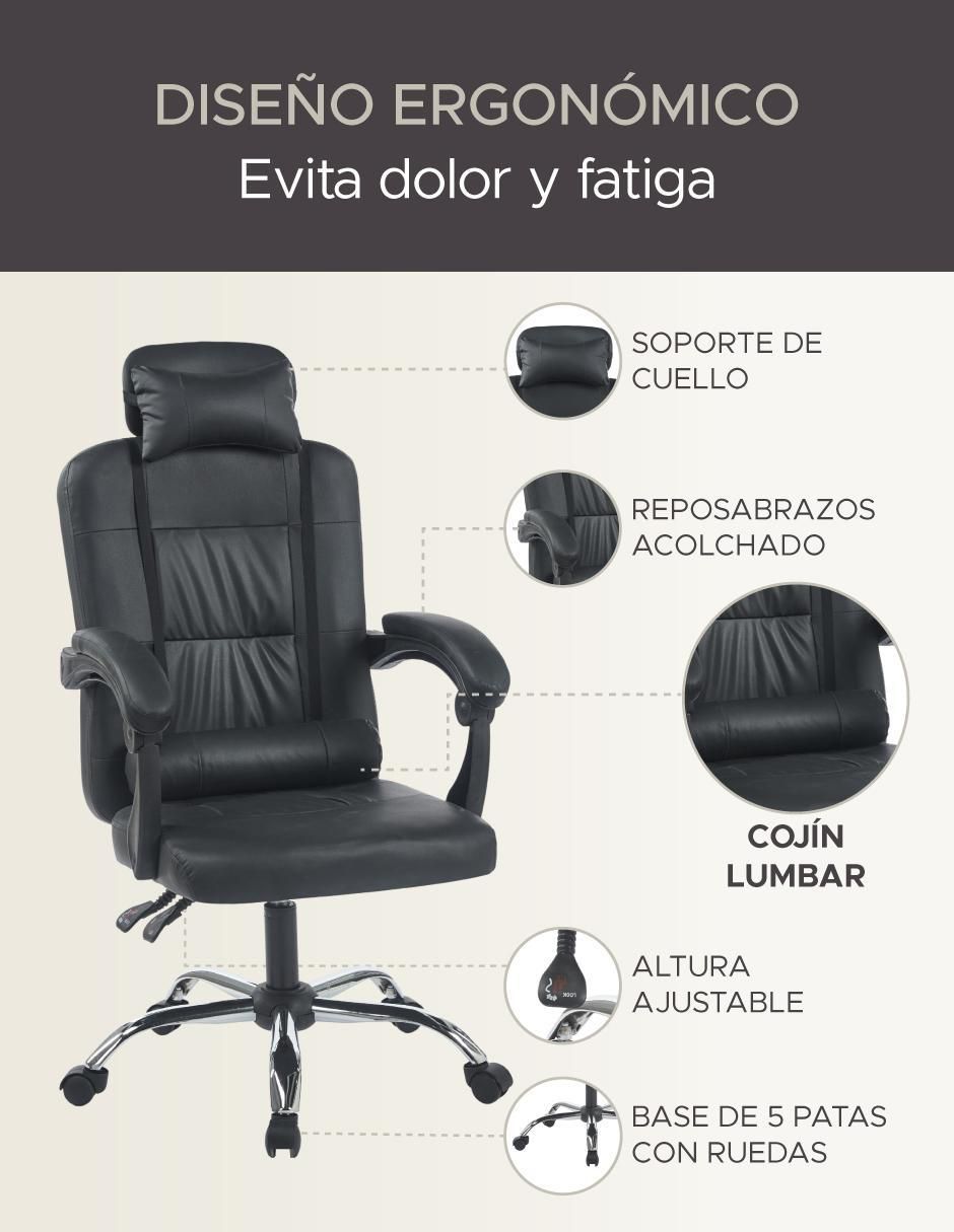 Silla escritorio de vinipiel 5
