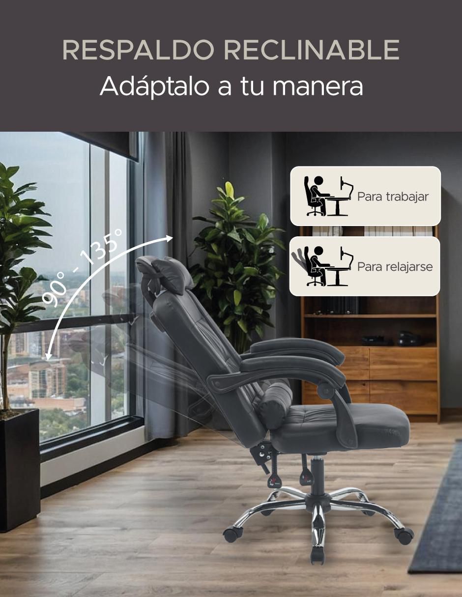 Silla escritorio de vinipiel 6