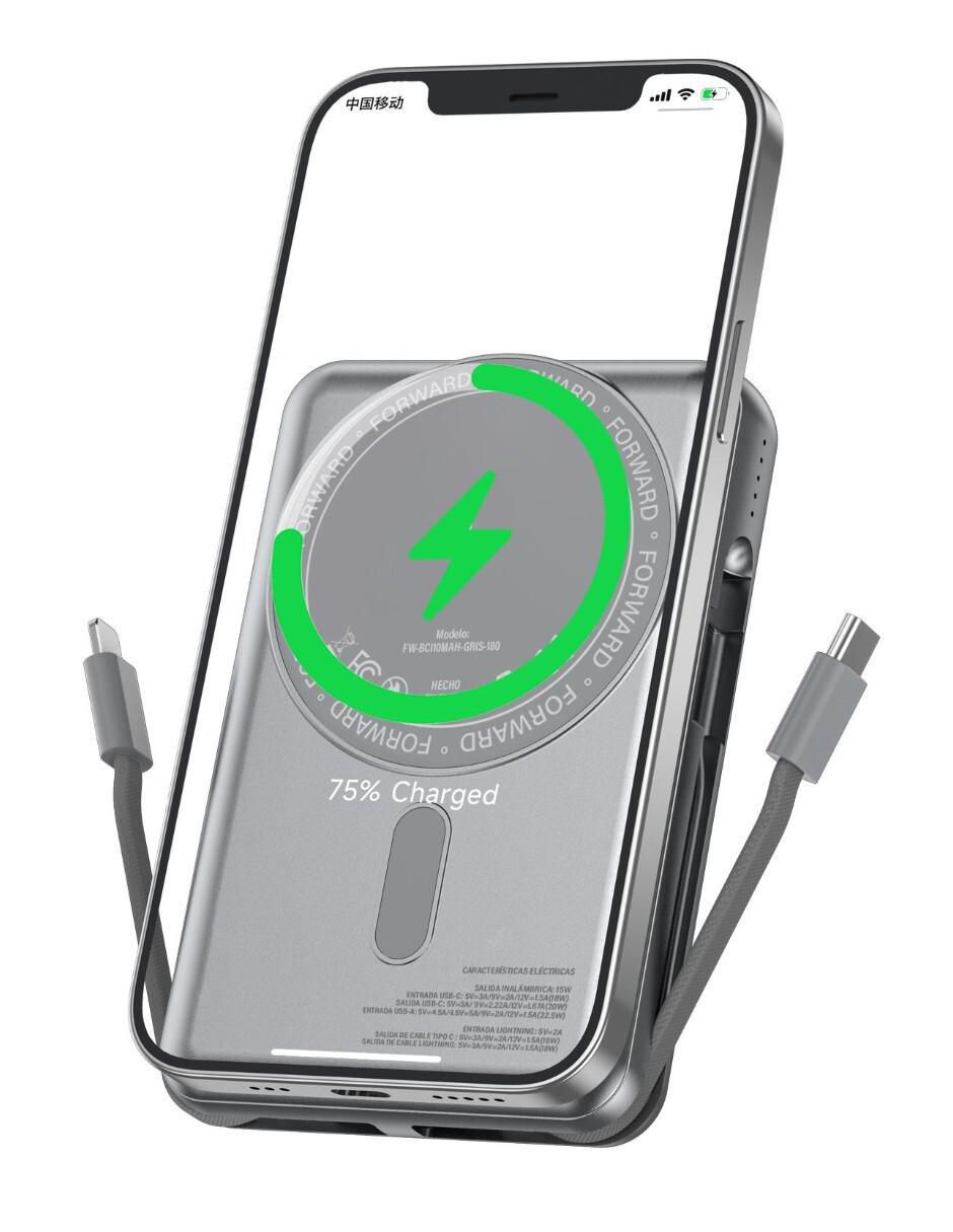 Batería recargable 10000 mAh FW-BCI10MAH-GRIS-180 2