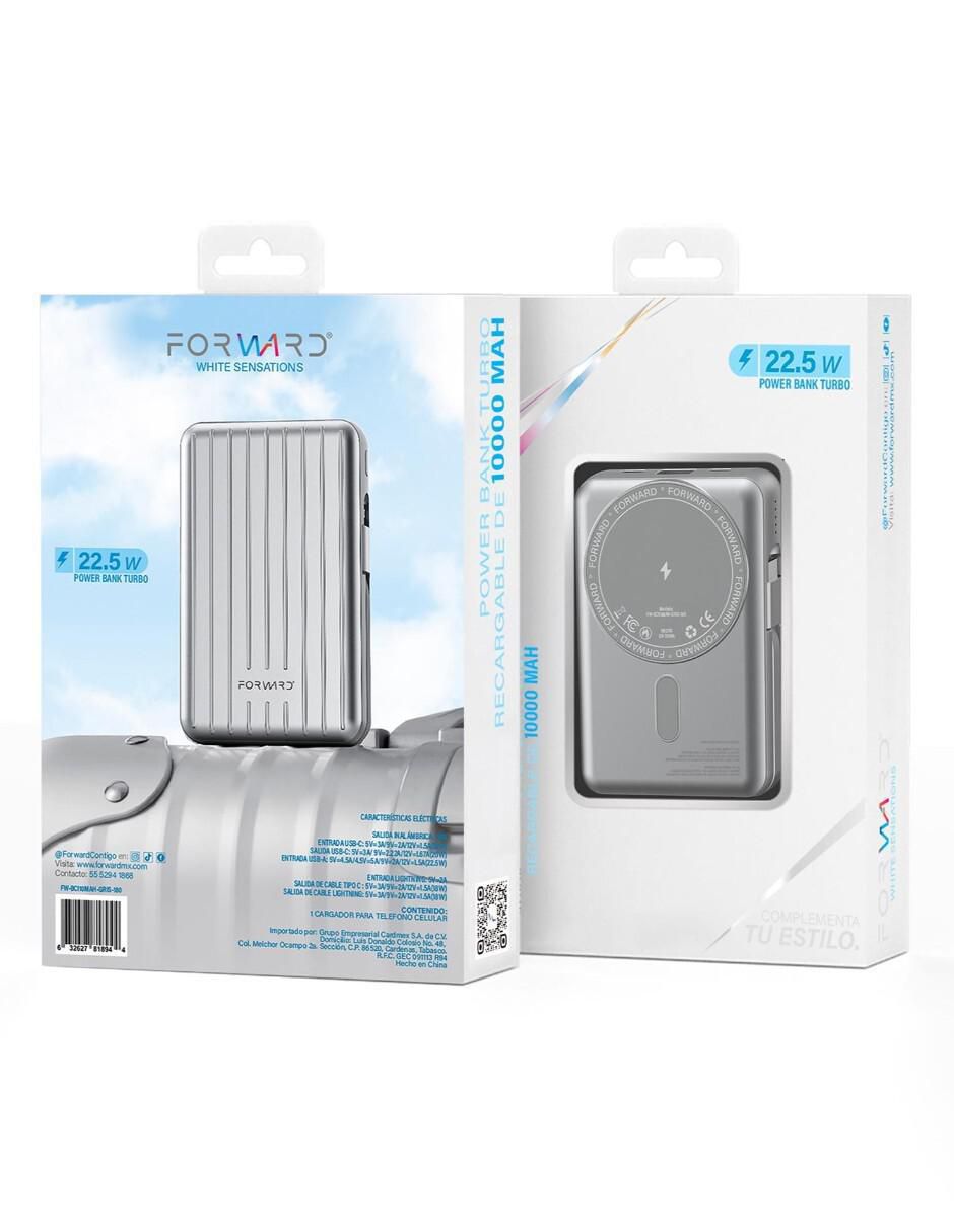 Batería recargable 10000 mAh FW-BCI10MAH-GRIS-180 4