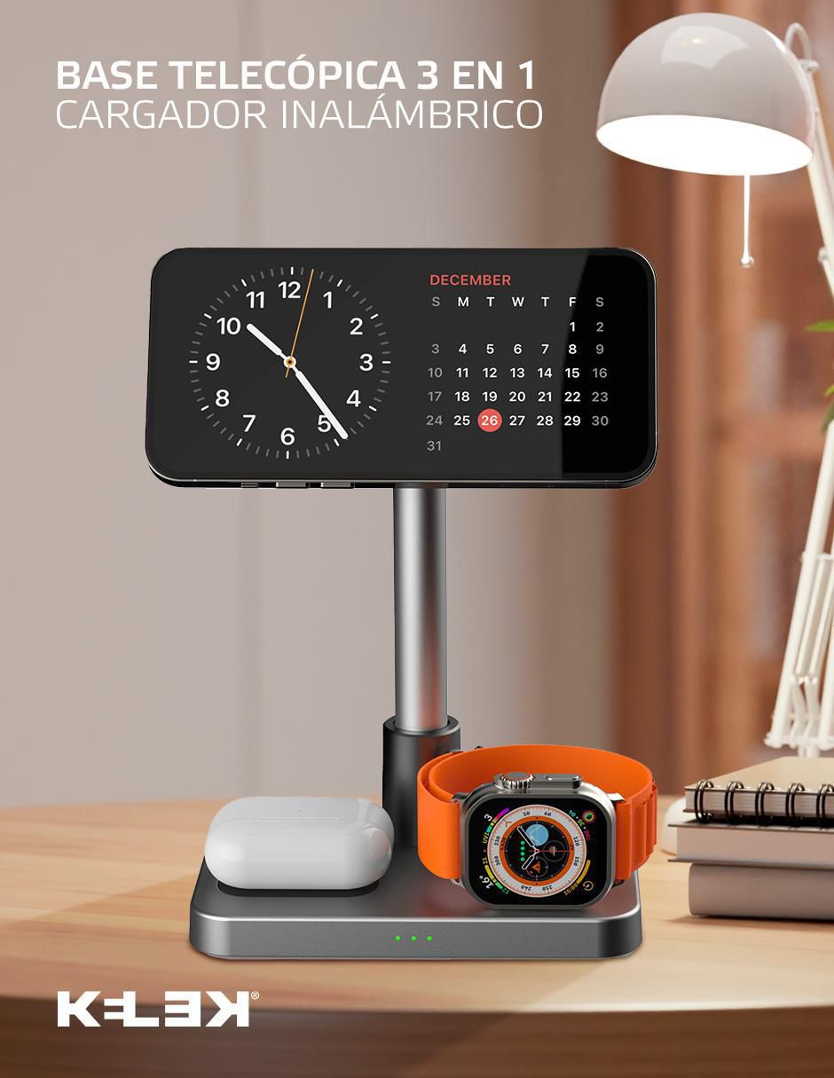 Cargador inalámbrico de 15 W USB + USB tipo C QI-3-G1 7