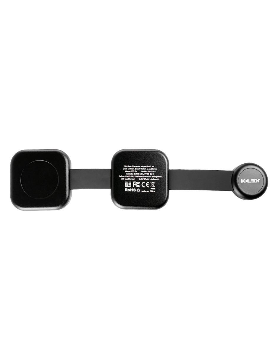 Cargador inalámbrico de 15 W USB + USB tipo C Qi-3-B2 5