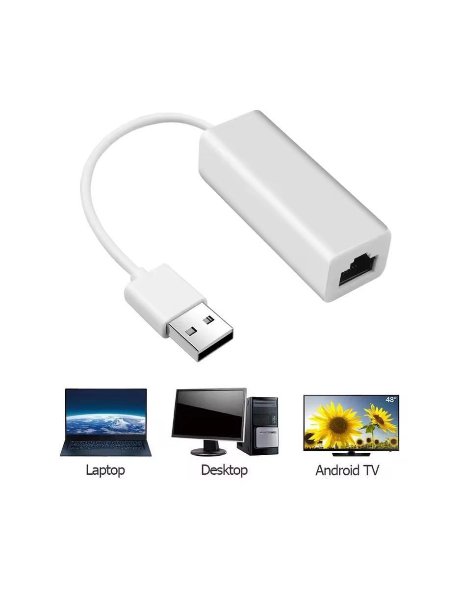 Adaptador de red ethernet USB 2.0 10/100 mbps 5