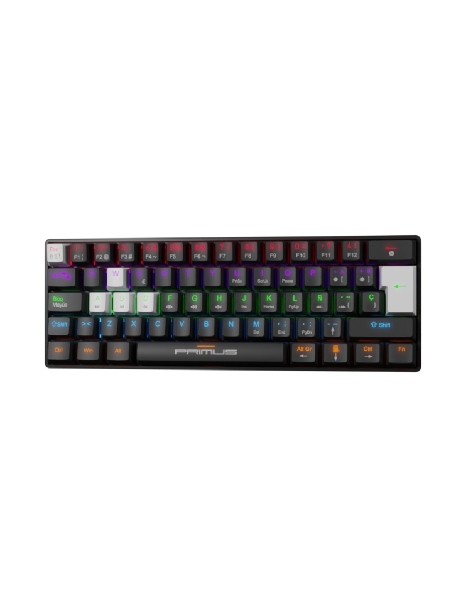 Teclado gamer retroiluminado español con interruptor lineal Ballista 61t 5