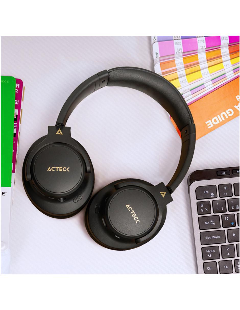 Audífonos over-ear Acteck Hype Epic hp750 alámbrica e inalámbrica con cancelación de ruido