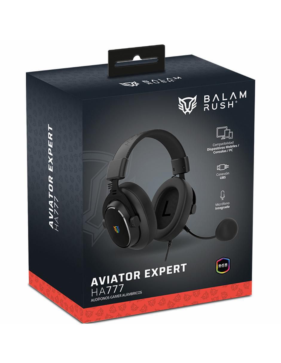 Audífonos gamer over-ear balam rush aviator expert ha777 alámbrica "con (si aplica)" no nuevo
