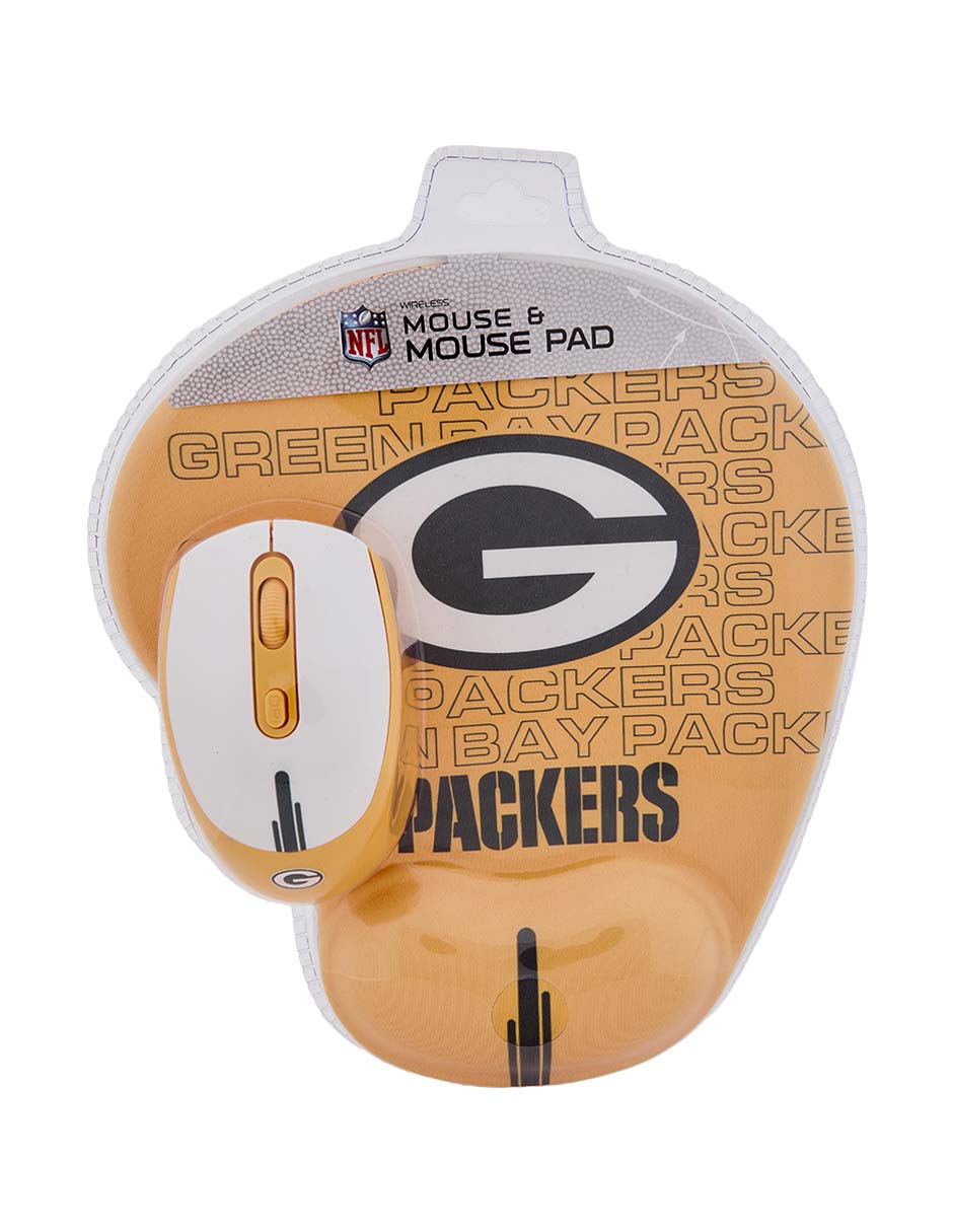 Mouse pad Green Bay Packers con apoyo para muñeca con antideslizante
