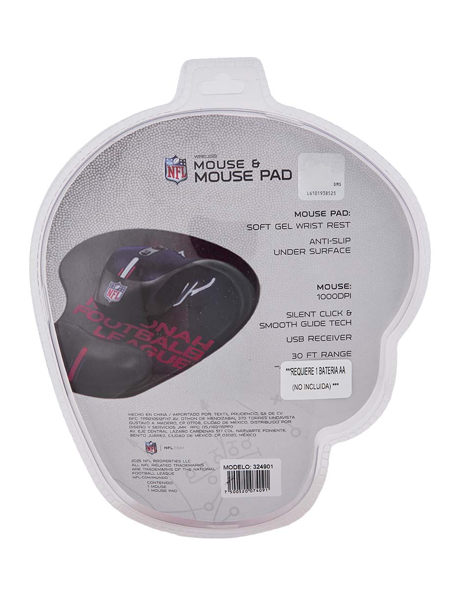 Mouse pad Kansas City Chiefs con apoyo para muñeca con antideslizante 2
