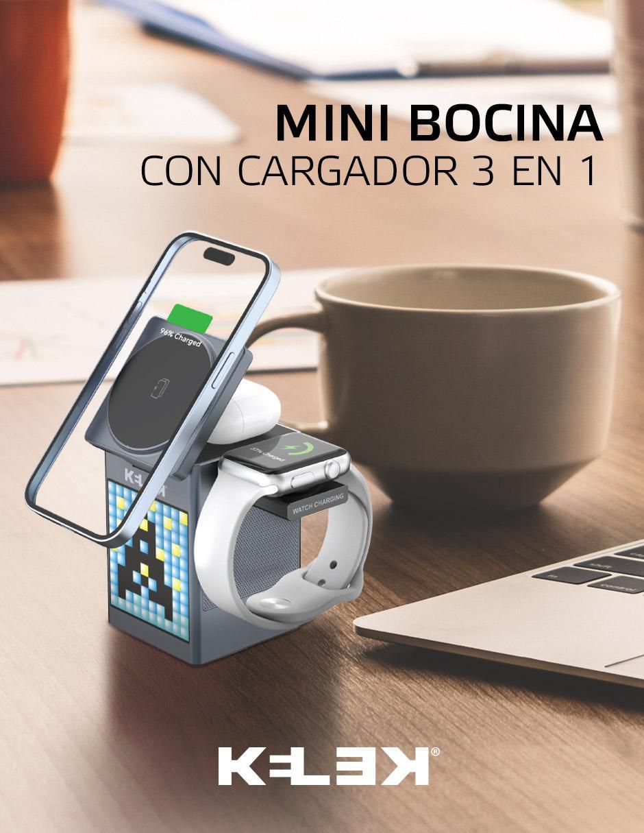 Estación de carga 3 en 1 de 15 W USB + USB tipo C Q1-3-G2 8