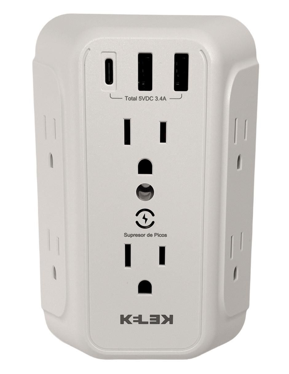 Multicontacto MULT-6-W1 de 6 contactos, 2 puertos USB y 1 puerto USB C 5